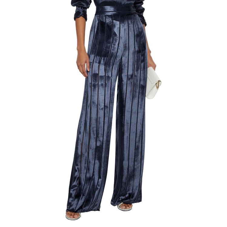 Michelle Mason Navy Velvet Pants
